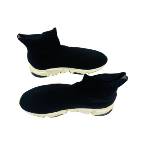 Balenciaga Speed Trainer ‘Black White Neon Green’ Shoes Top View