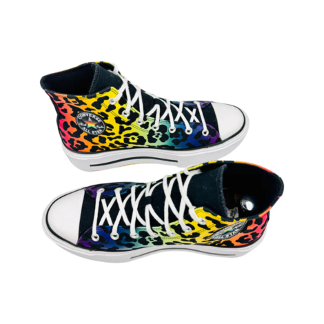 Converse Chuck Taylor All Star Lift Double Stack Platform Pride Sneakers Top View