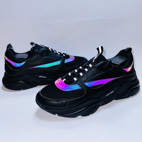 Dior Homme B22 Black Reflective Shoes Top View