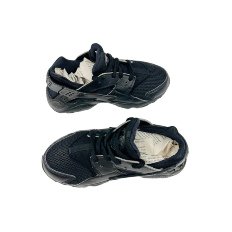 Nike Kid's Huarache Run Black Sneakers Top View