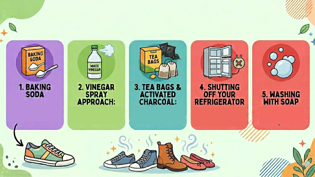 Five different ways to remove smell from shoes